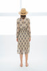 PLEATED SKIRT, LONG SLEEVES SHIRT DRESS - Barrus London
